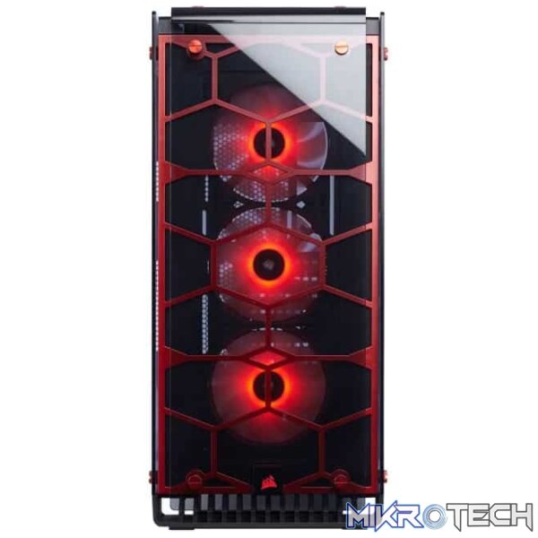 Corsair Crystal series 570X ATX PC Chassis with RED colour scheme - Image 2